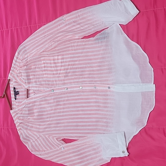 Zac & Rachel Petite striped button up blouse - Picture 1 of 7